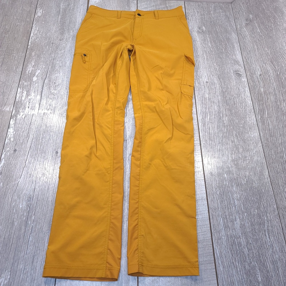 The North Face Wandur Cargo Pants Women 6 Yellow Ripstop Hiking Outdoor Straight - Picture 2 of 10